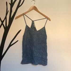 Calvin Klein chambray denim flowy tank